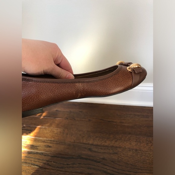 Elie Tahari Women's 36 Roni Ballerina Chestnut Leather Ballet Flats (5.5 US) NEW - Picture 8 of 12